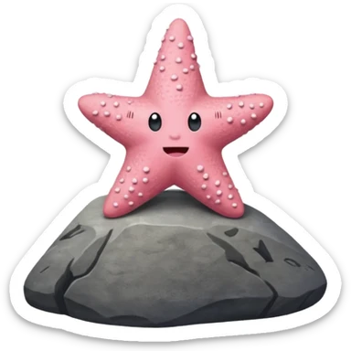 Patrick star on a rock  sticker