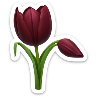 Dark red tulip sticker
