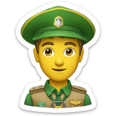 scout vert et jaune sticker