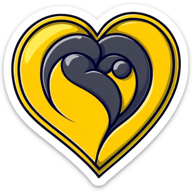 Wu-Tang Clan logo inside a heart sticker