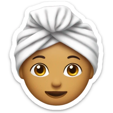 emoji Coquette with a towel in her head sticker