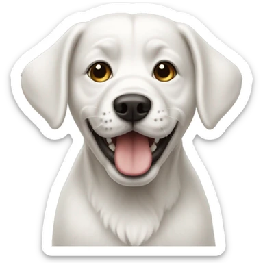 White maltise dog sticker