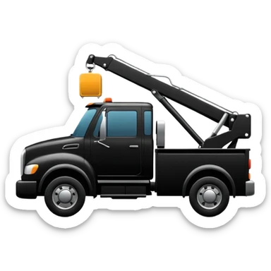 towing street icon, shilloute sticker