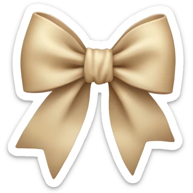 Beige bow sticker