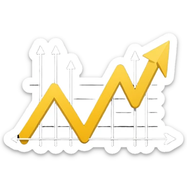 Prompt 11: "You can’t control the economy…"
Graphic: 📉 Downward chart icon (white line, yellow arrow).
Animation: Line graph drops sharply.
Background: Transparent.
 sticker