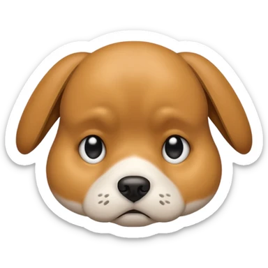Dog nodding in disappointment sticker