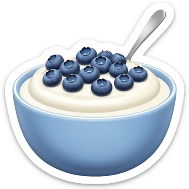 yoghurt bowl with blueberries sticker