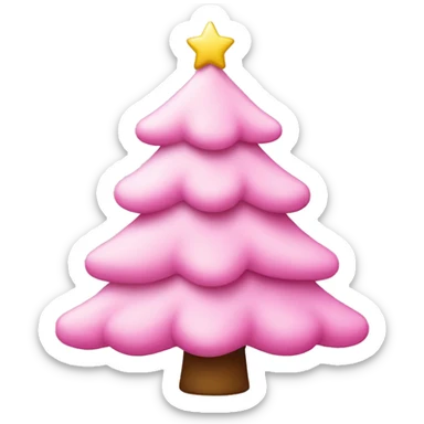 Pink themed Christmas tree sticker