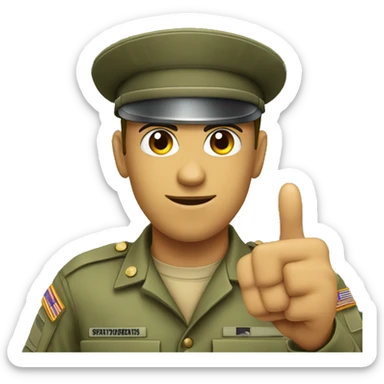 army soldier pointing at you with hand sticker