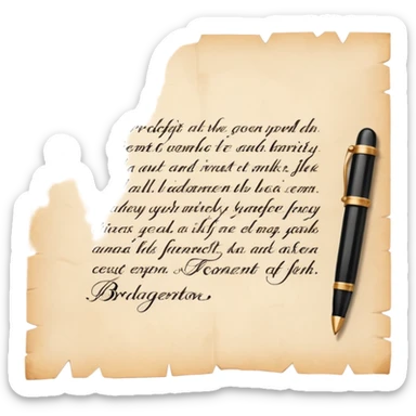 bridgerton letter sticker