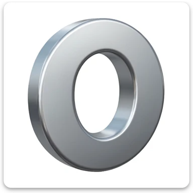 3D number zero (0) symbol sticker