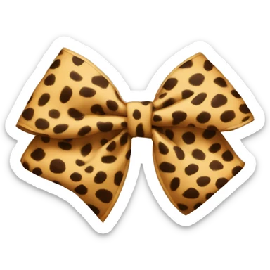 cheetah print bow  sticker