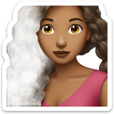 brunette rich girl sticker