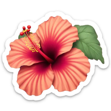 Hibiscus flower sticker