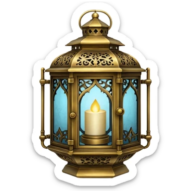  gothic brass lantern sticker