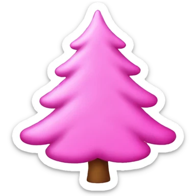 pink christmas tree sticker