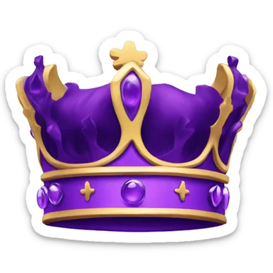 Create me a purple king crown  sticker