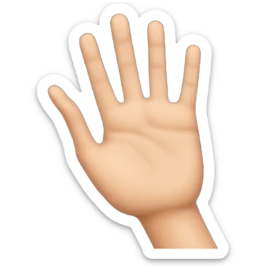 hand reaching sticker