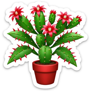 christmas cactus  sticker