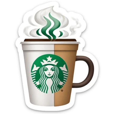 takeaway starbucks coffee cup  sticker