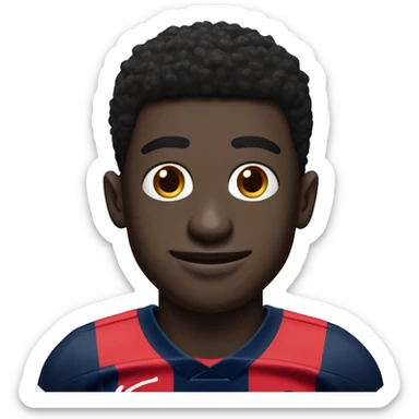 Ousmane dembele professional football player with Paris saint germain jersey sticker