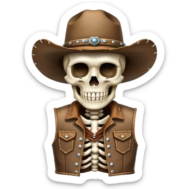 Skeleton Cowboy  sticker
