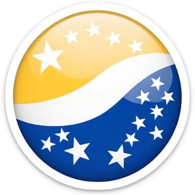 Bosnian flag round sticker