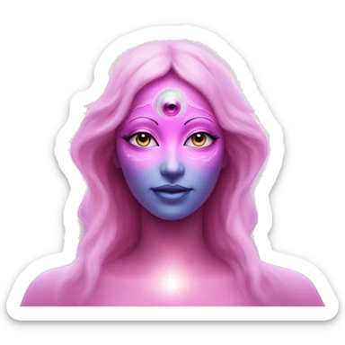 Pleiadian woman female third eye pink sticker