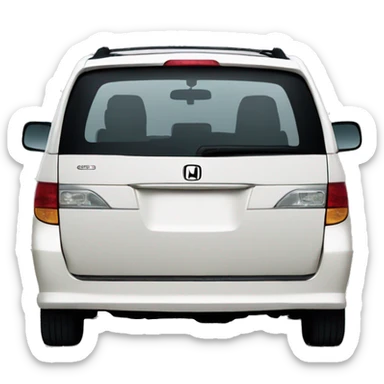 A 2006 Japanese domestic import white Honda odyssey  sticker