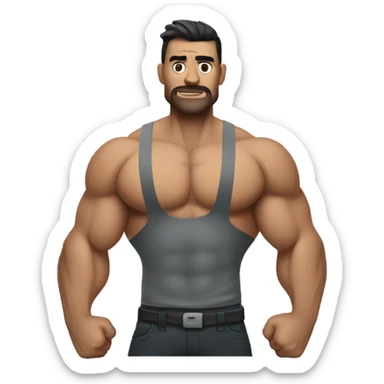 hombre fuerte musculado sticker