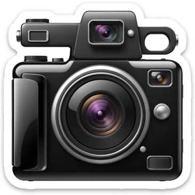 a camera is taking sticker