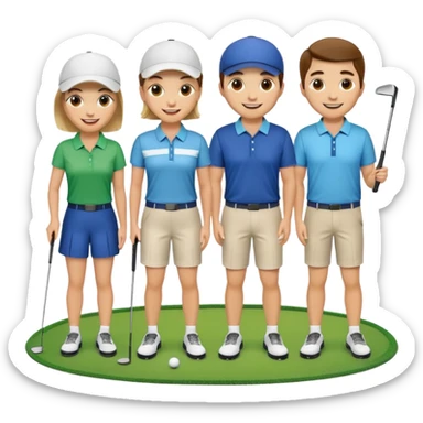 Golfing with friends  sticker