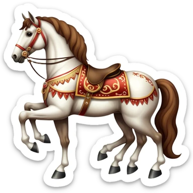 Vintage circus horse sticker