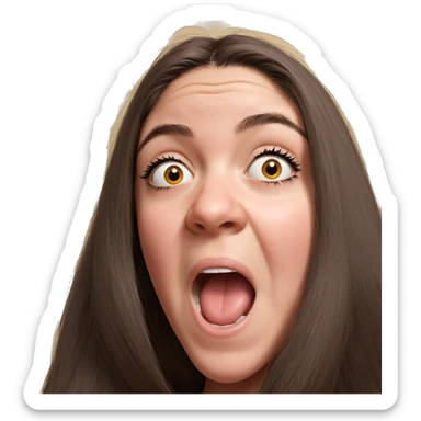 long haired girl portrait sticker