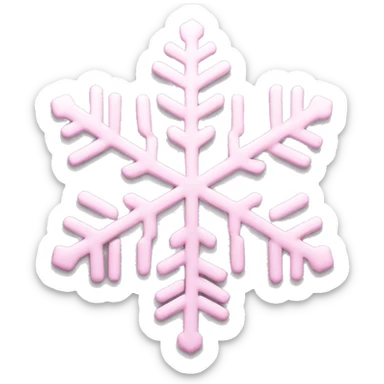 pastel pink snowflake  sticker