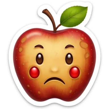Spoiled apple sticker