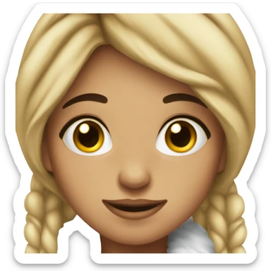 beautiful girl, who love mops sticker