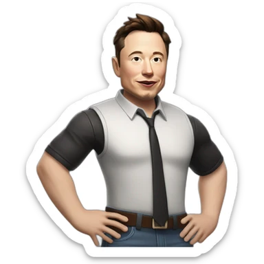 Elon musk jouant à Fortnite  sticker