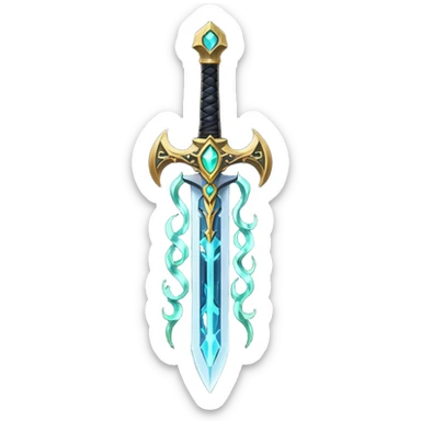 magical greatsword with a eldricth powers in it sticker