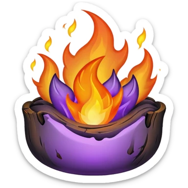 Fire purple sticker