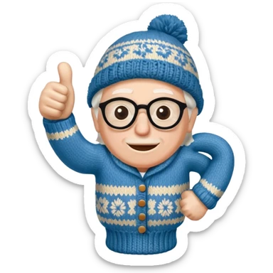 thumbs up in bernie sanders mitten sticker