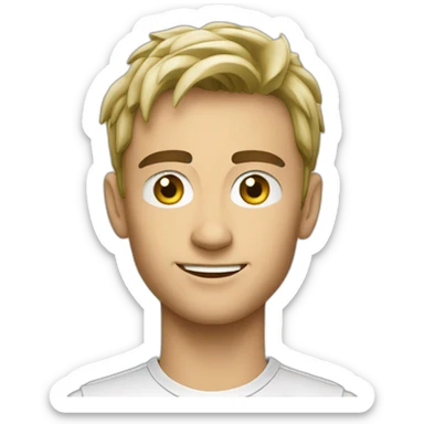 young man driver is driving volkswagen golf 4 sticker