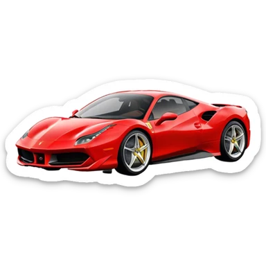 Ferrari 488 GTB - Ferrari (Model Year: 2020) (Iconic colour: Red) sticker
