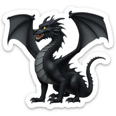 Black dragon sticker