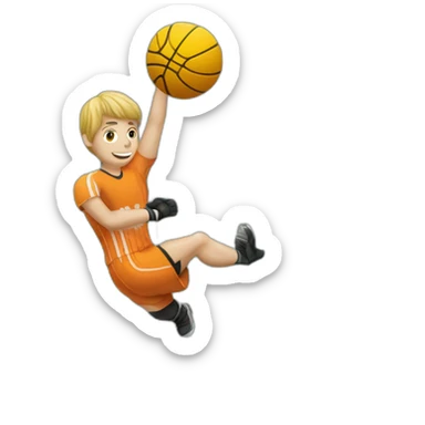 Handballeur qui tire au poste de pivot devant un gardien sticker