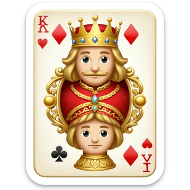 Solitaire card king sticker