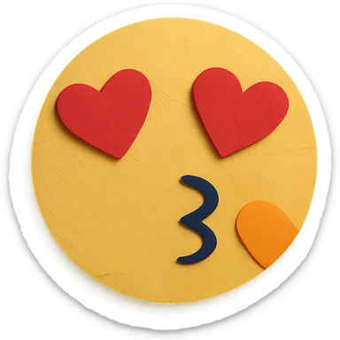 the concept of admiration, paper craft style, textured, expressive sticker