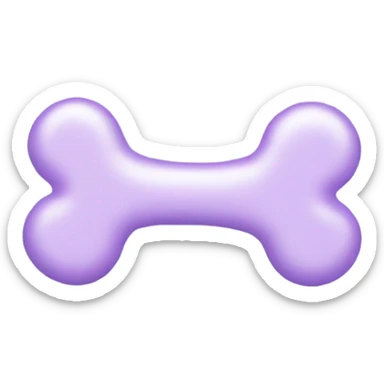 pastel purple dog bone sticker