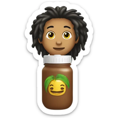 bob marley drinking feeding bottle sticker