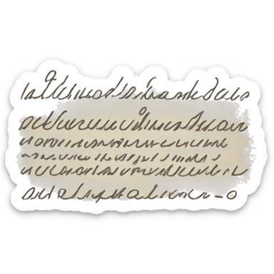 handwriting sticker